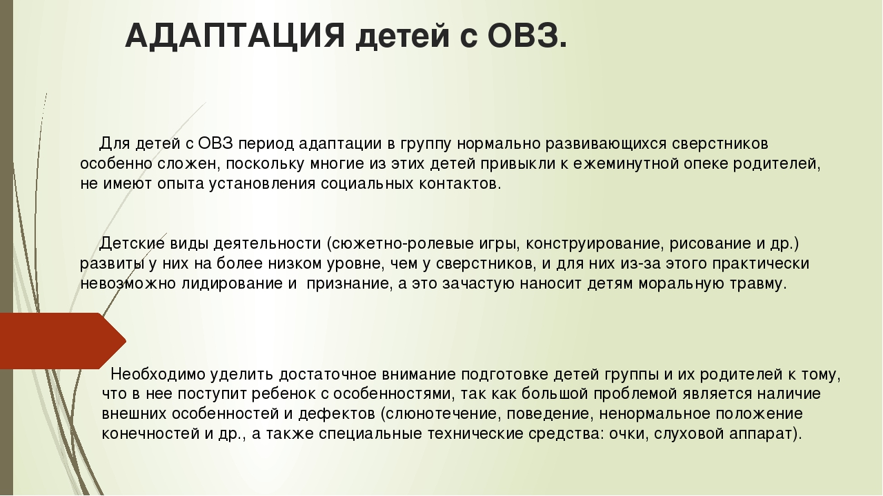 Презентация "Особенности работы с детьми с ОВЗ в детском саду"