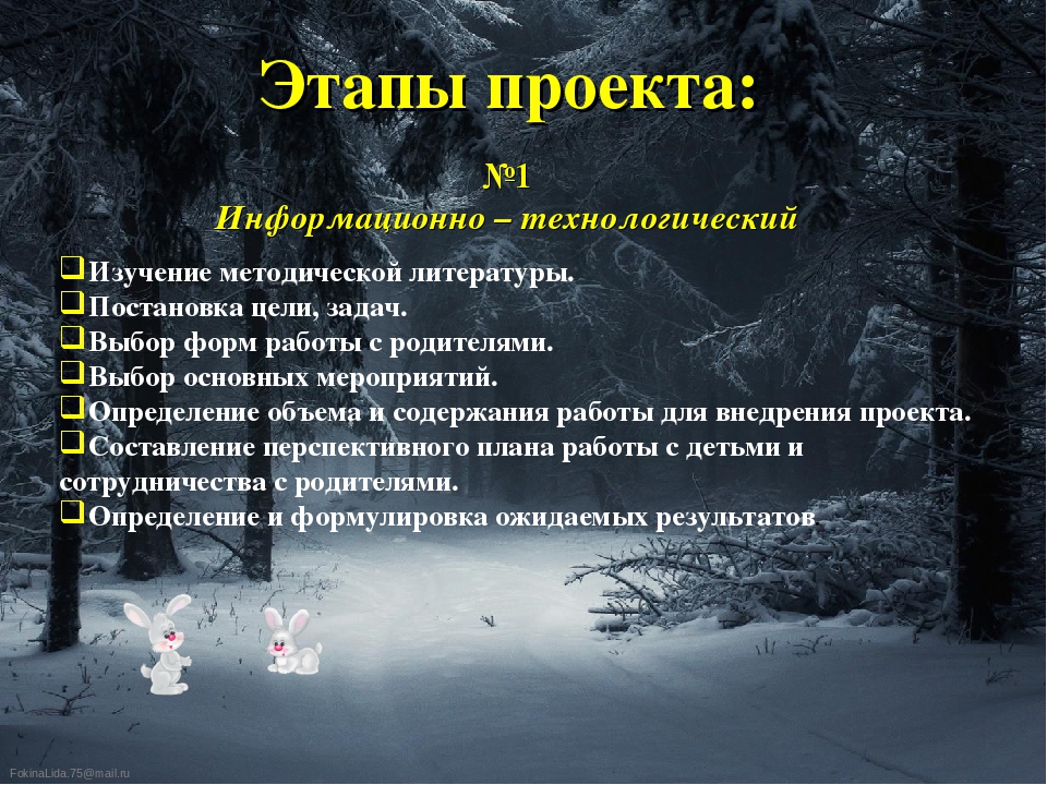 Презентация проекта "Тайны зимнего леса"