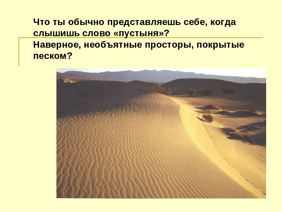Презентация на тему "Пустыня"