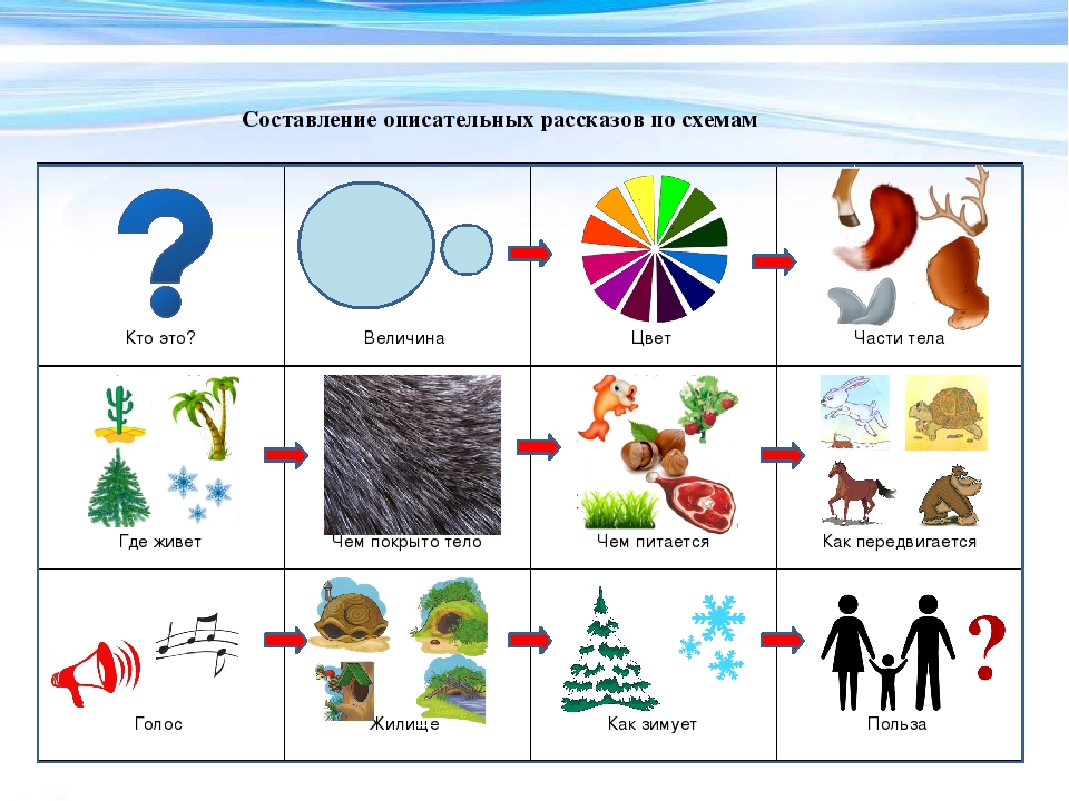 Схемы описания для детей. Схемы для рассказа описания. Схема составления рассказа Дикие животные. Схема составления рассказа о животном для дошкольников. Схема рассказа описания для детей.