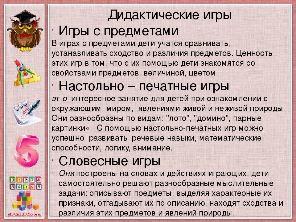 Использование дидактических игр в процессе формирования элементарных математических представлений у дошкольников