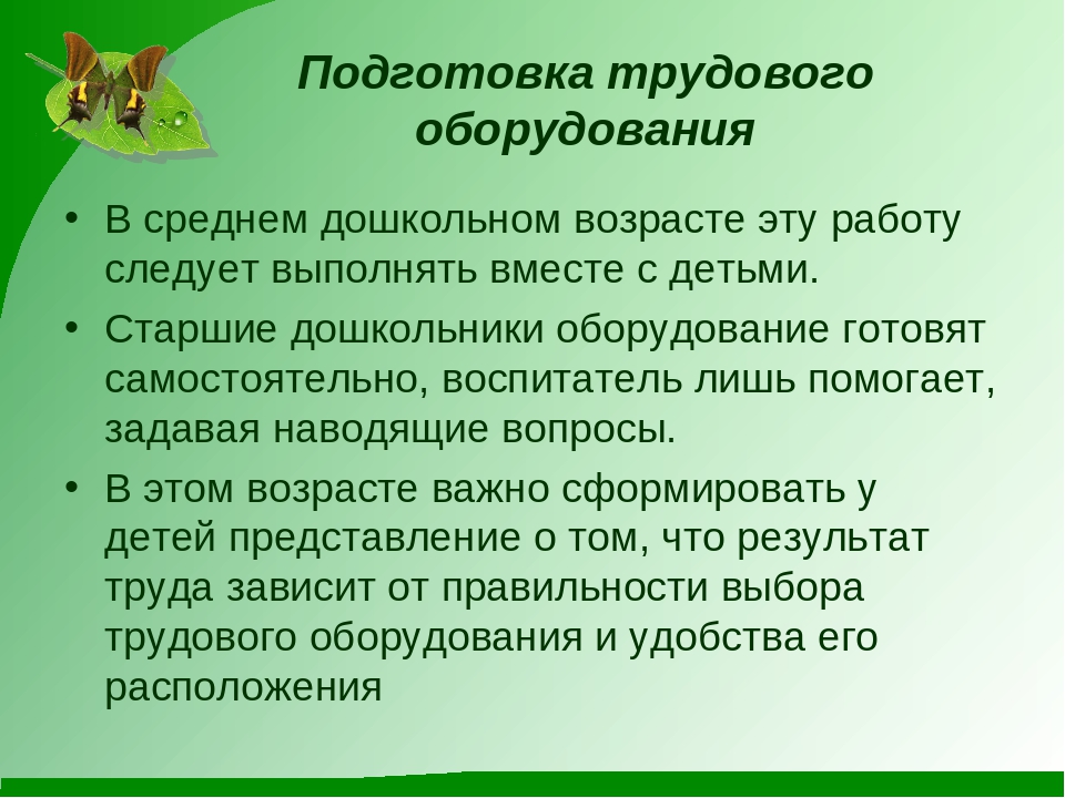 Презентация на тему "Обучение детей дошкольного возраста труду"