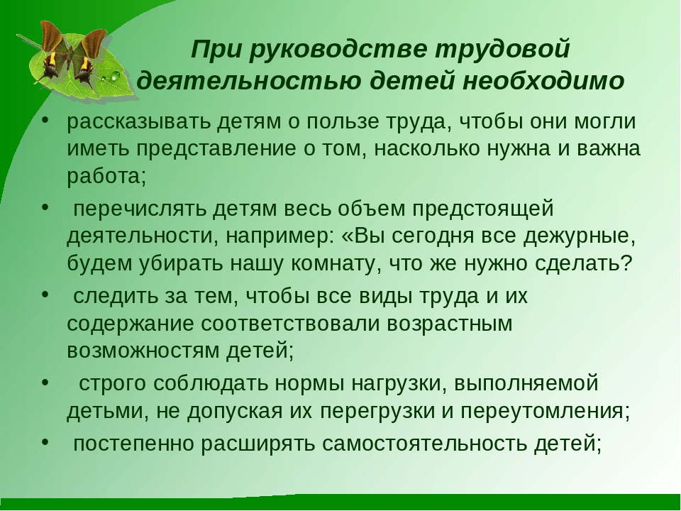 Презентация на тему "Обучение детей дошкольного возраста труду"