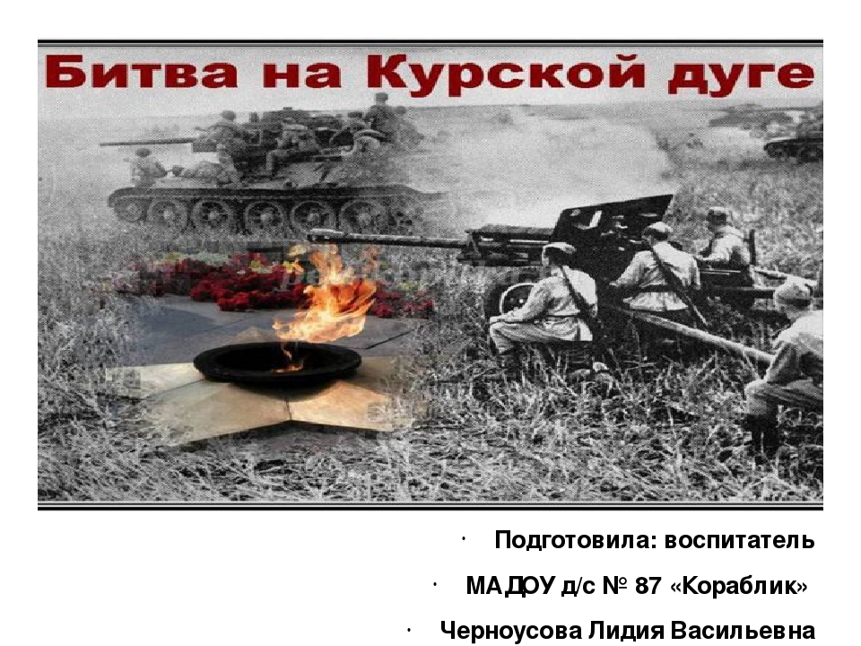 Презентация "Курская битва" НОД подготовительная к школе группа