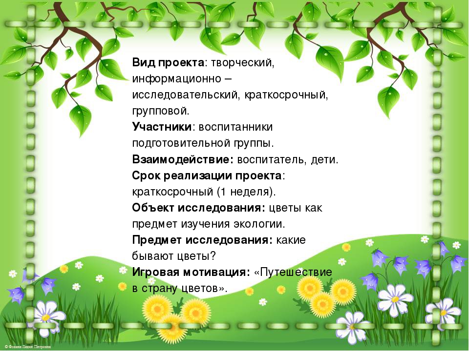 Презентация проекта "Цветы нашего сада" (подготовительная группа)