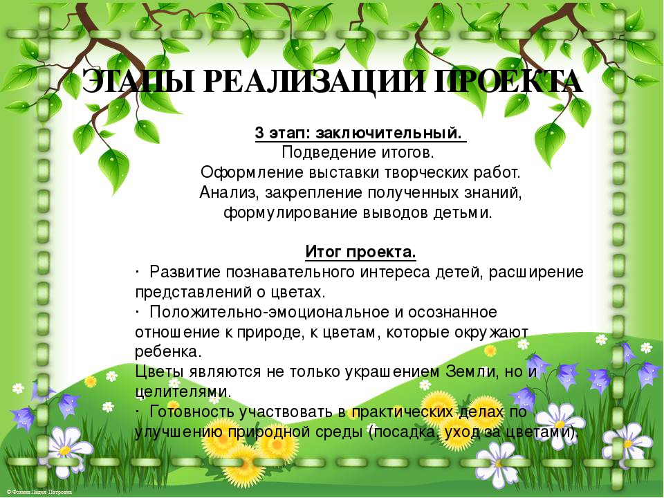 Презентация проекта "Цветы нашего сада" (подготовительная группа)