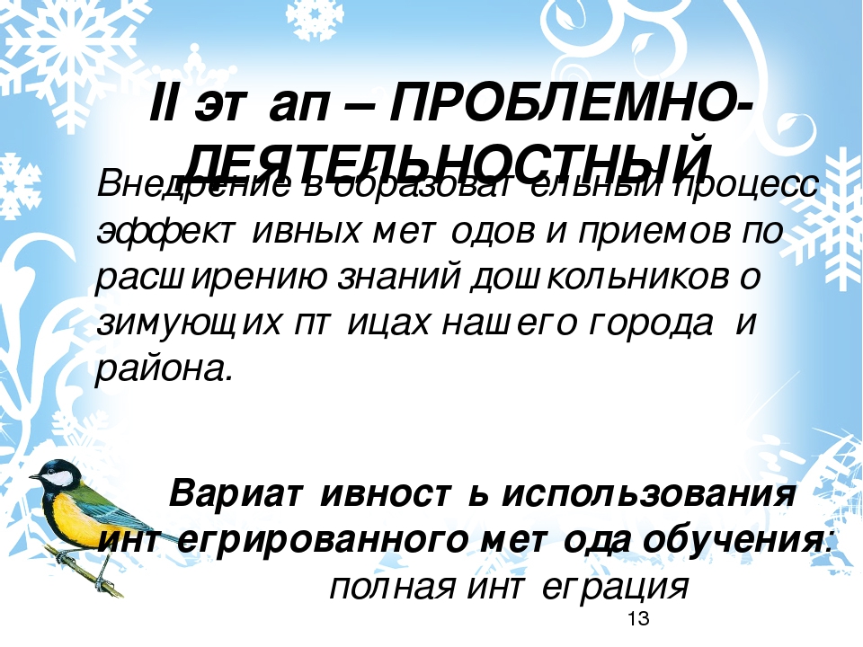 Проект "Зимующие птицы" старшая группа