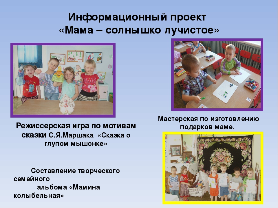 «Проектно-исследовательская деятельность» Из опыта работы воспитателя первой квалификационной категории Мухлыниной Ольги Леонидовны