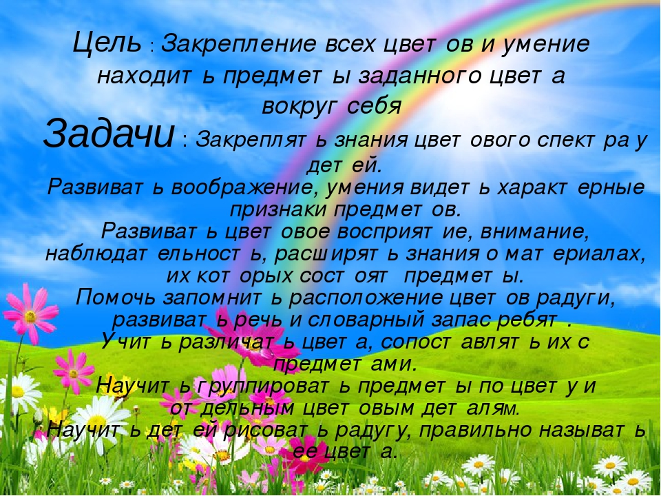 Презентация по проведению проекта "Радужный мир -цветные дни"