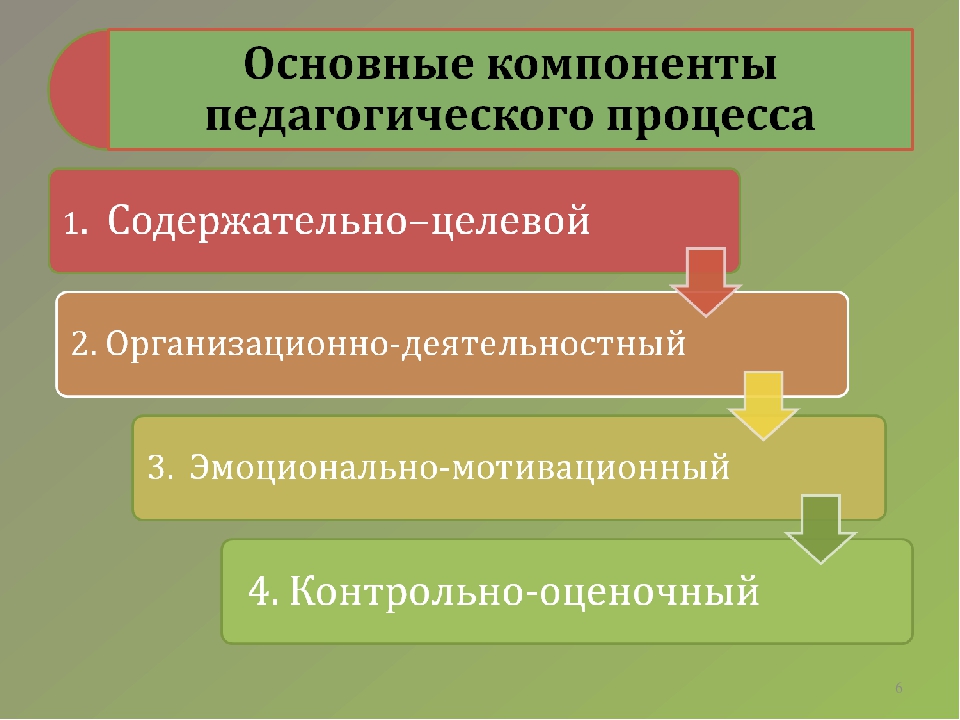 Компоненты педагога