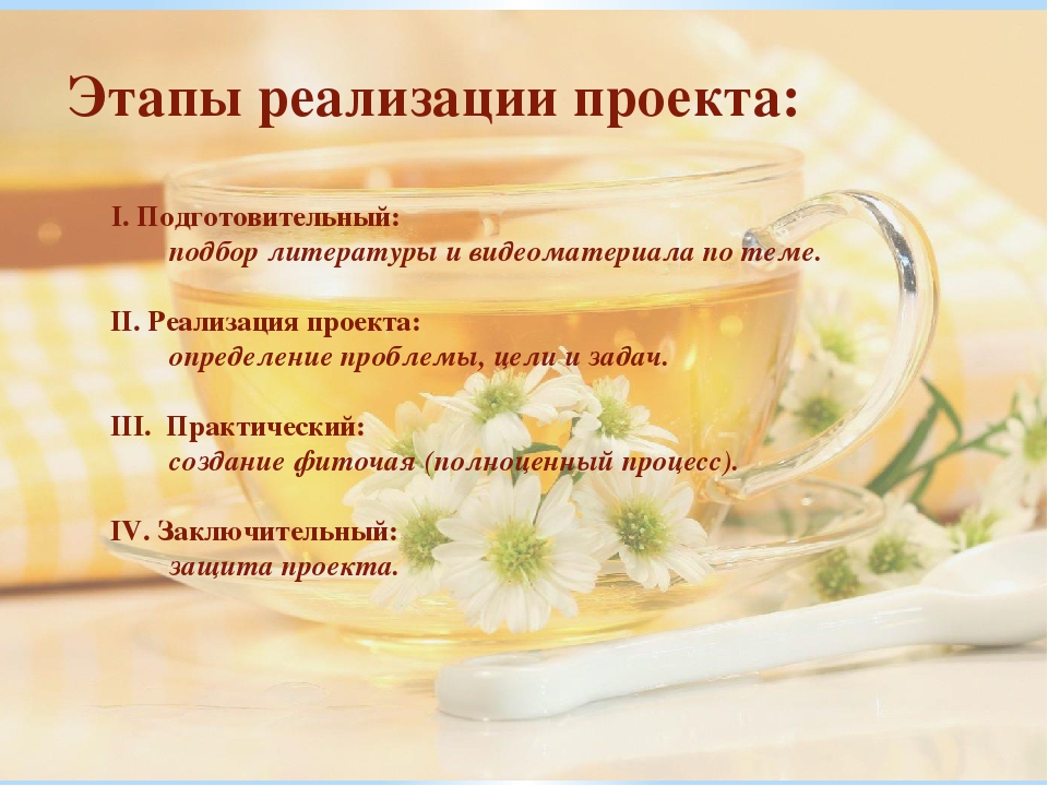 Презентация проекта "Целебный чаек"