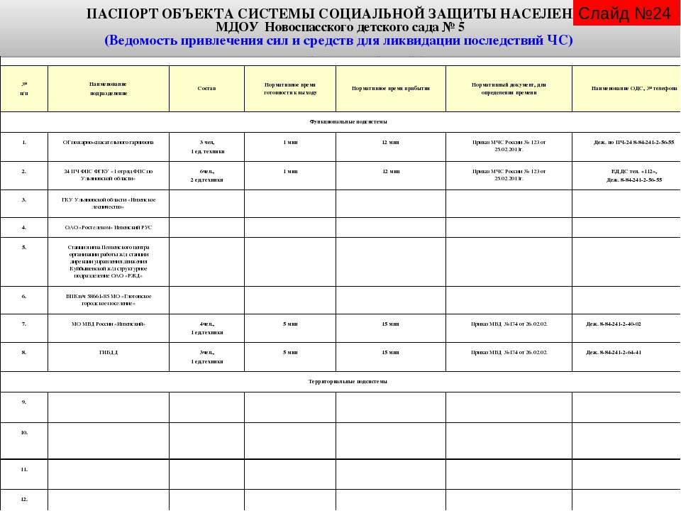 Социальный паспорт населенного пункта образец