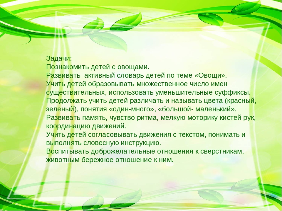 Познавательный проект в младшей группе "Чудо - овощи"