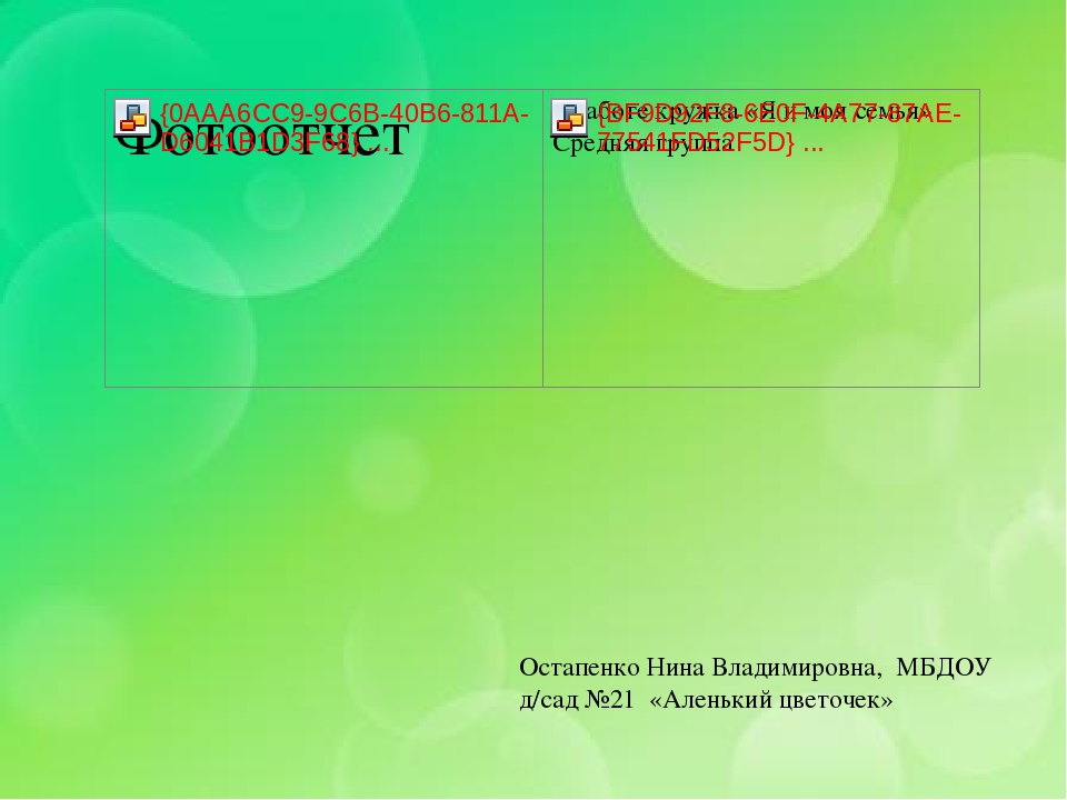 Фотоотчет о работе кружка "Я и моя семья"