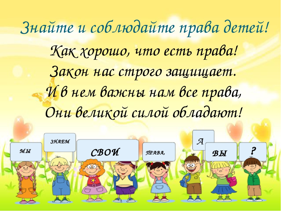 Презентация к Нод в старшей группе "Права детей"