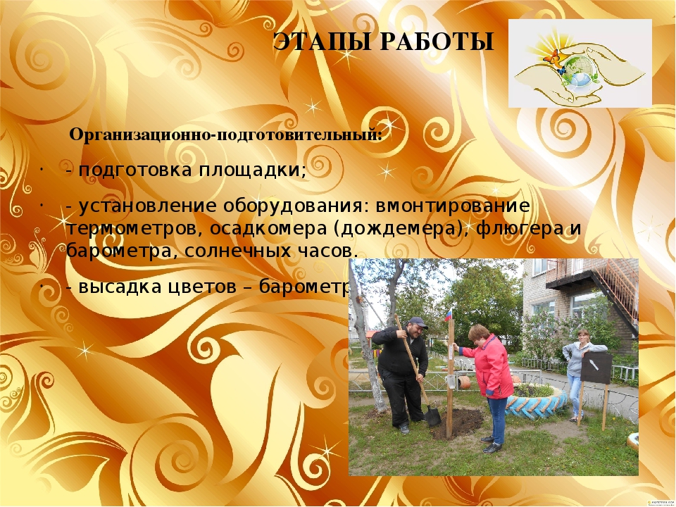 Презентация проекта" Юный метеоролог"