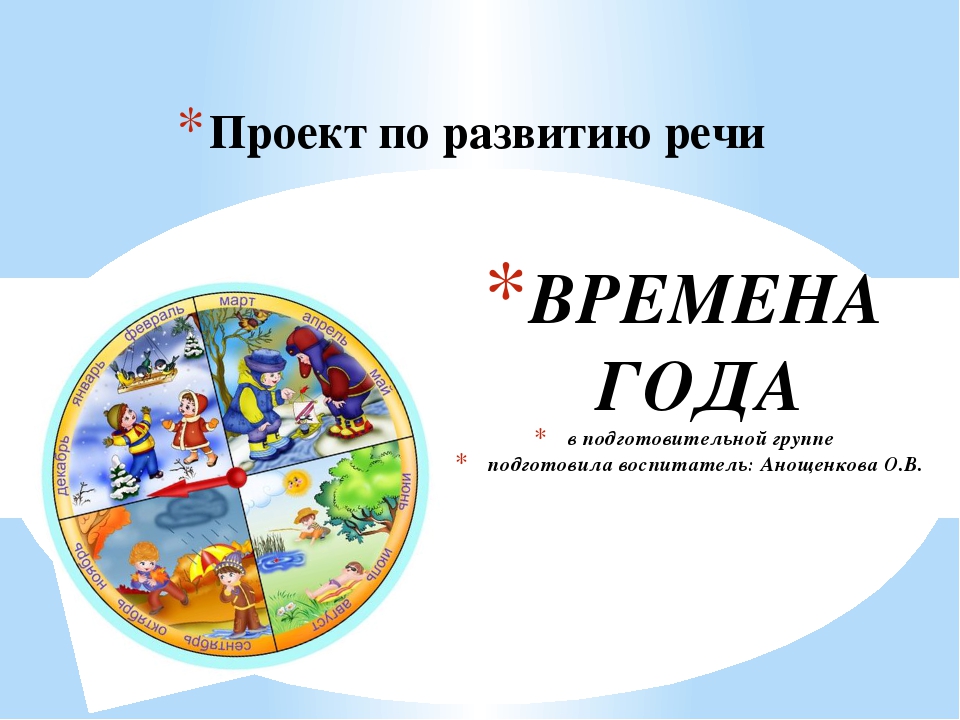 Презентация к проекту по развитию речи на тему "Времена года"