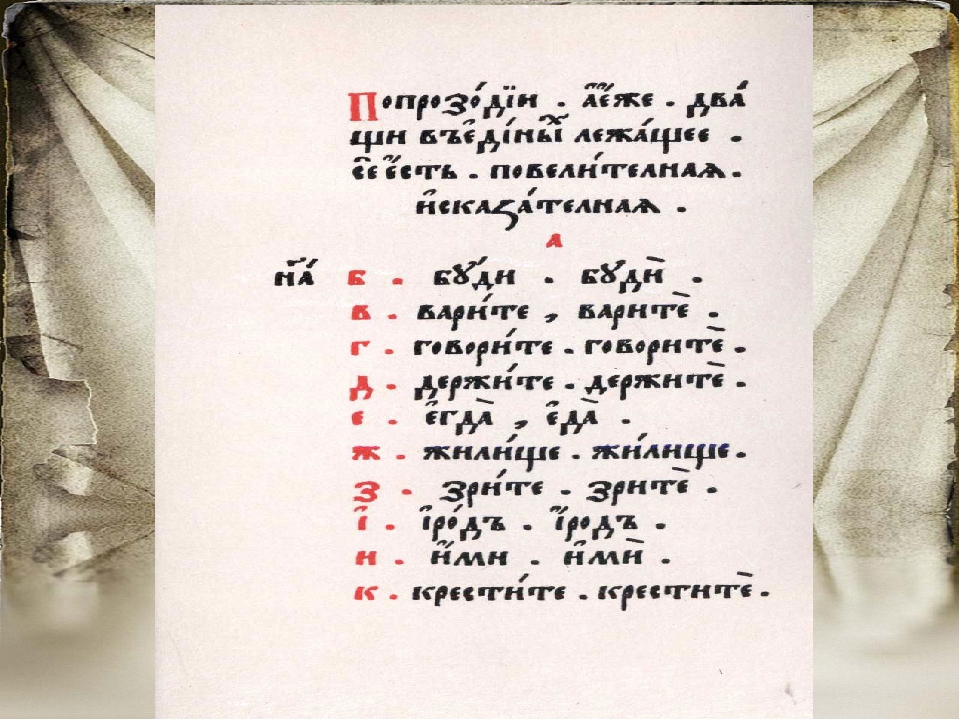 Презентация АЗ БУКИ ВЕДИ