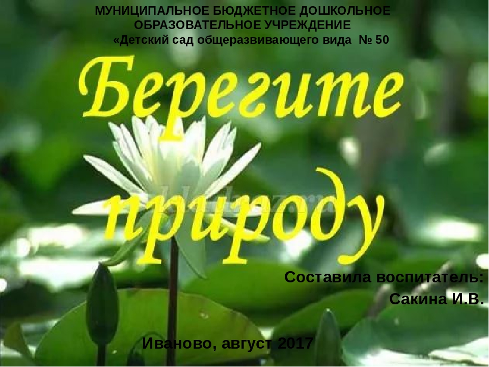 Презентация по экологическому развитию "Природу надо беречь"