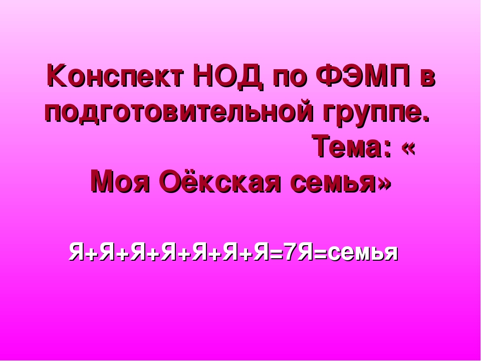 Презентация к открытому занятию. ФЭМП. Подготовительная группа