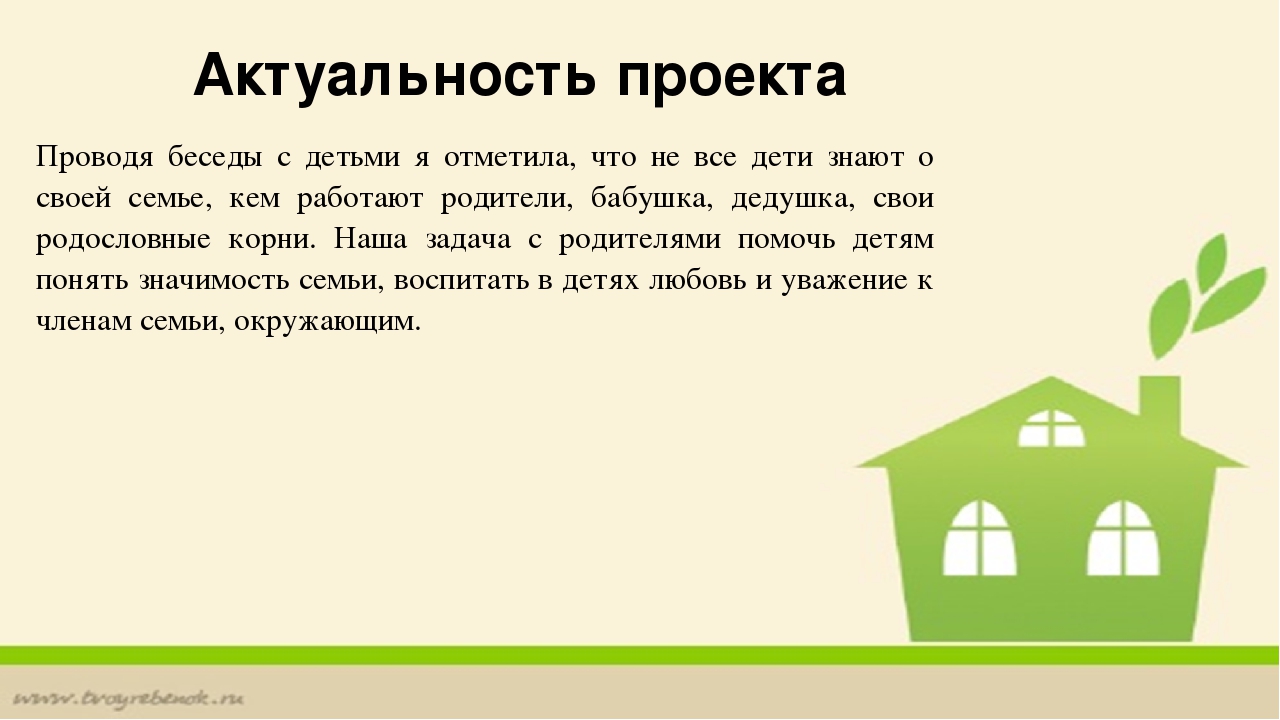 Презентация проекта "Моя семья"