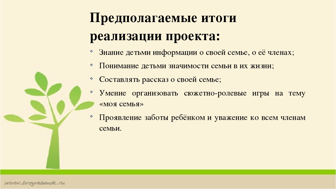 Презентация проекта "Моя семья"