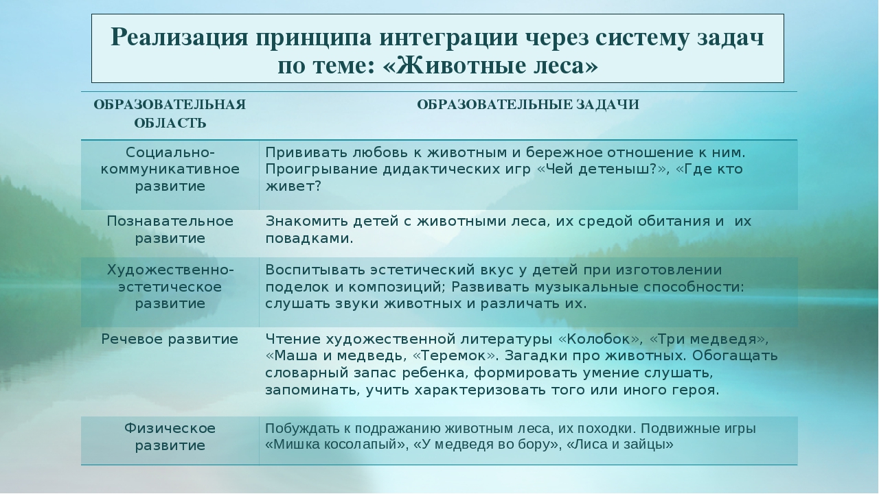 Проект 1 младшая группа "Животные леса"