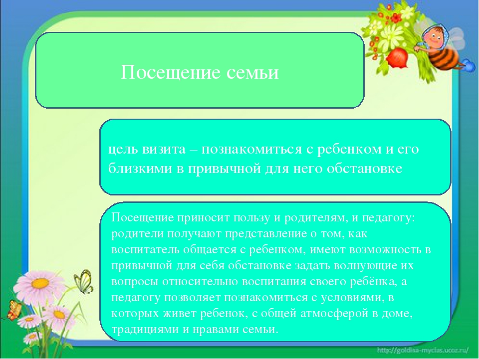 Презентация по теме "Индивидуальные формы взаимодействия ДОУ и семьи"