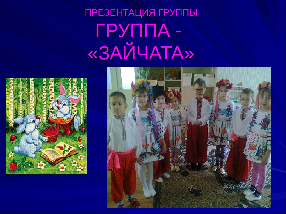 Презентация на тему:"Презентация группы"
