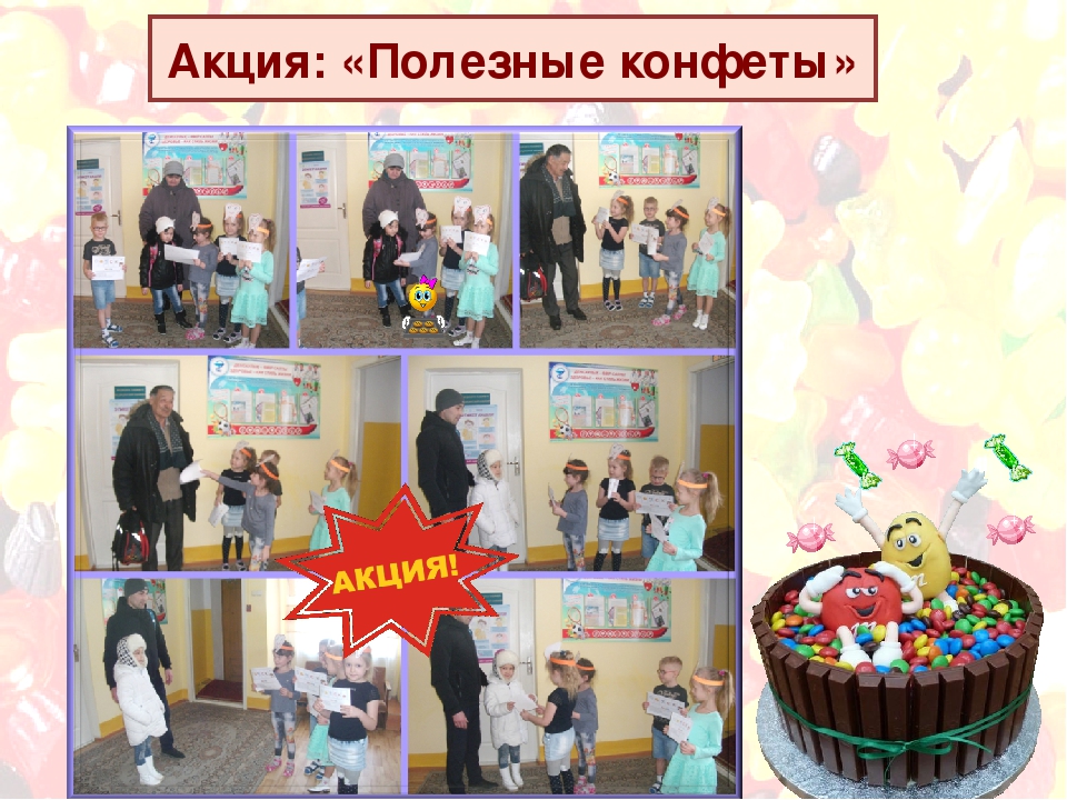 Презентация защиты детского проекта "Польза и вред от этих вкусненьких конфет"