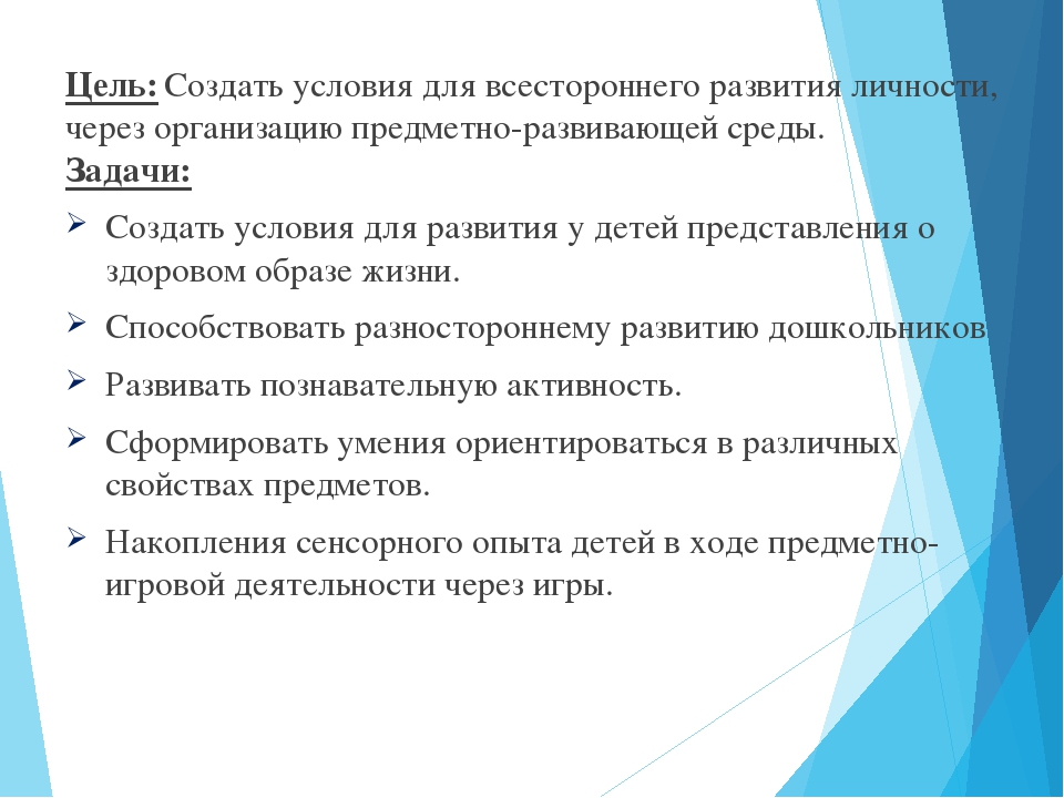 Презентация: "Организация развивающей предметно-пространственной среды в первой младшей группе."