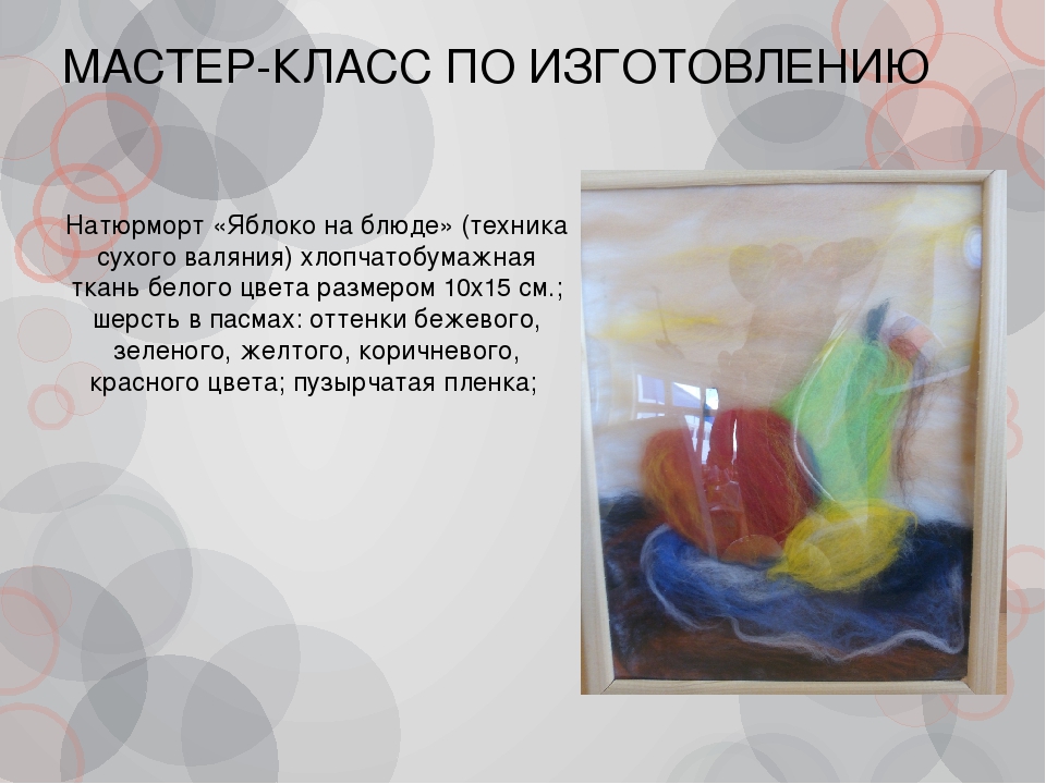 Создание волшебного рисунка из шерсти