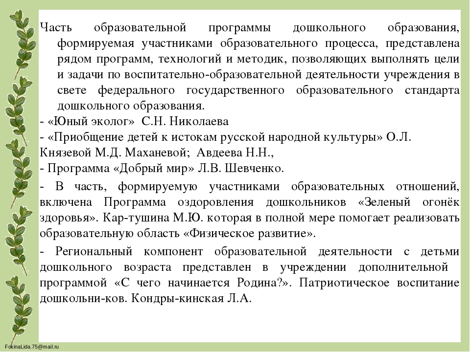 Презентация "Образовательной программы ДОО"