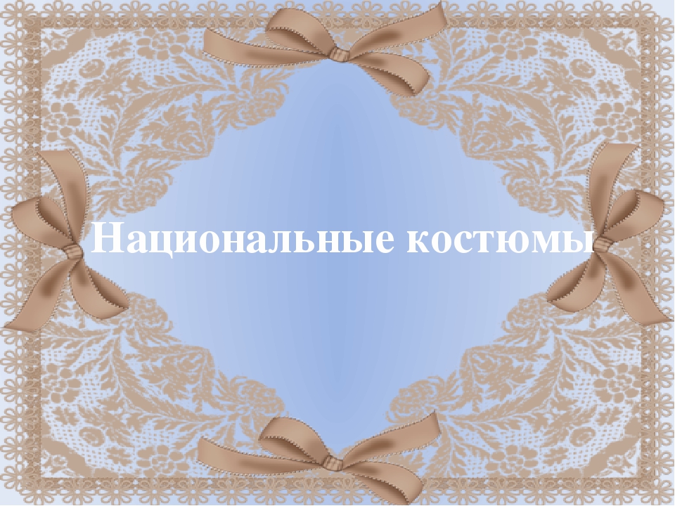 Обучающая презентация "Национальные костюмы"