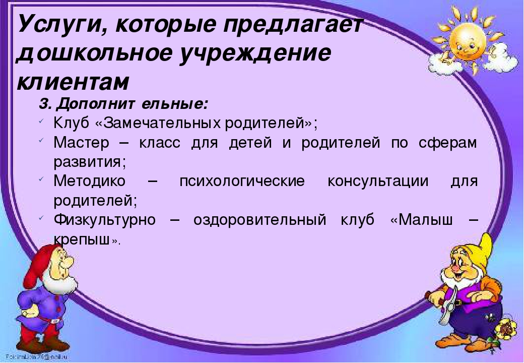 Презентация на тему: " Маркетинг- план МДОУ"