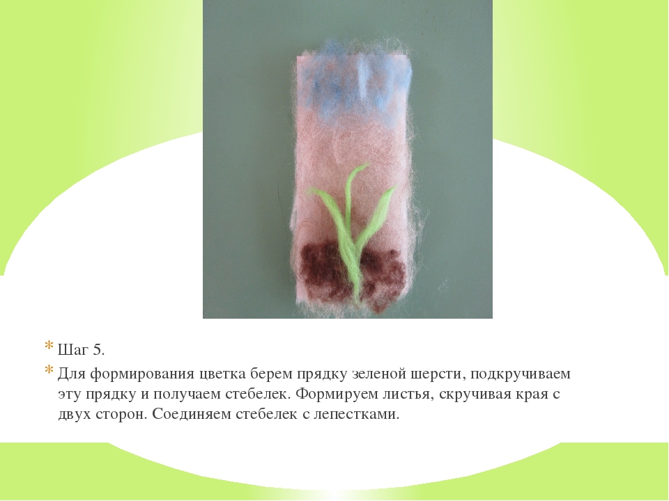 Мастер – класс: картина из шерсти "Подснежник"