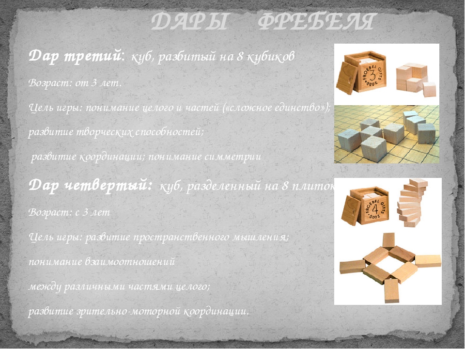 Презентация на тему "дары Фребеля".