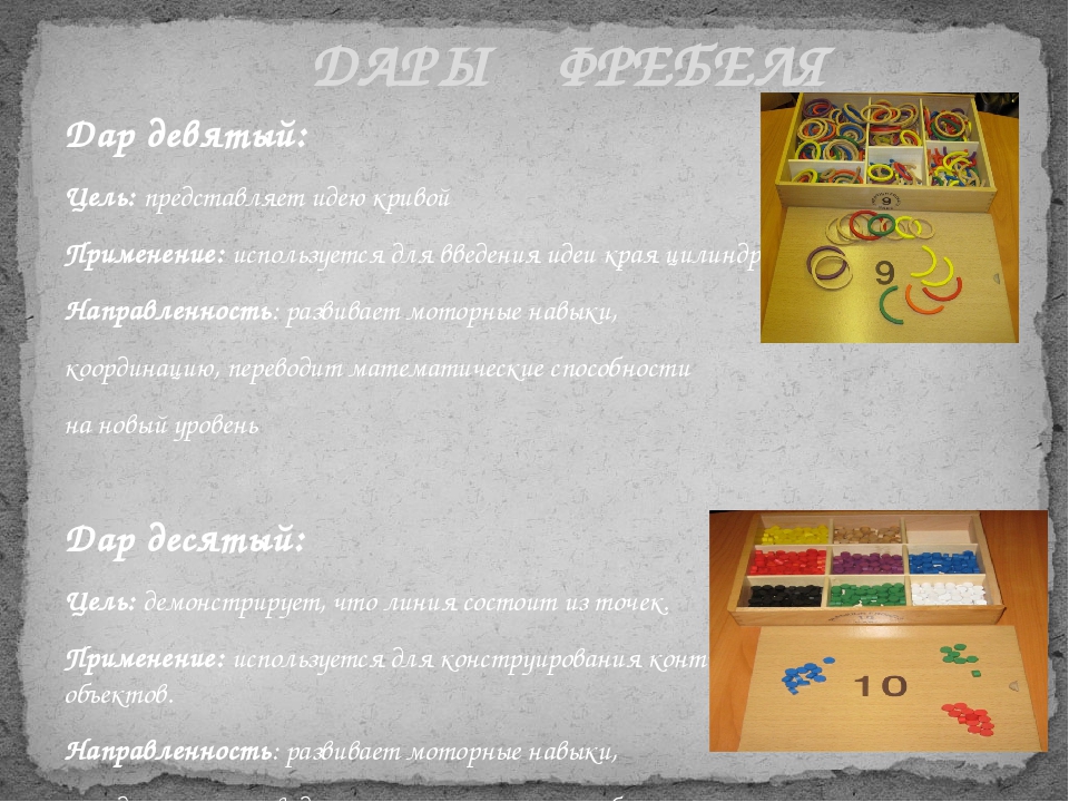 Презентация на тему "дары Фребеля".