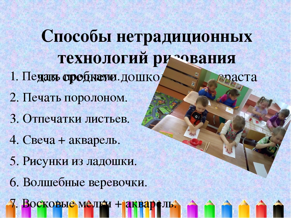 Презентация по теме самообразования "Использование нетрадиционных технологий в художественной деятельности детей"