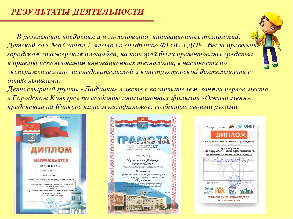 Инновационная деятельность в Детском саду №83 в 2016- 2017 году. Старшая группа "Ладушки" (5-6 лет).