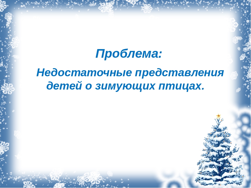 Презентация. Проект "Зимующие птицы".