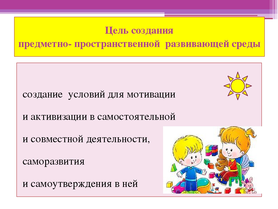 Предметно - развивающая среда.