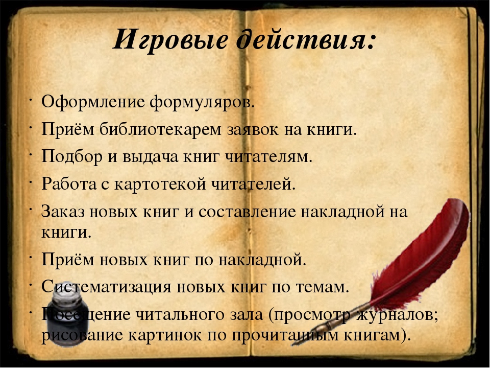 Презентация сюжетно-ролевой игры "Библиотека" в подготовительной группе