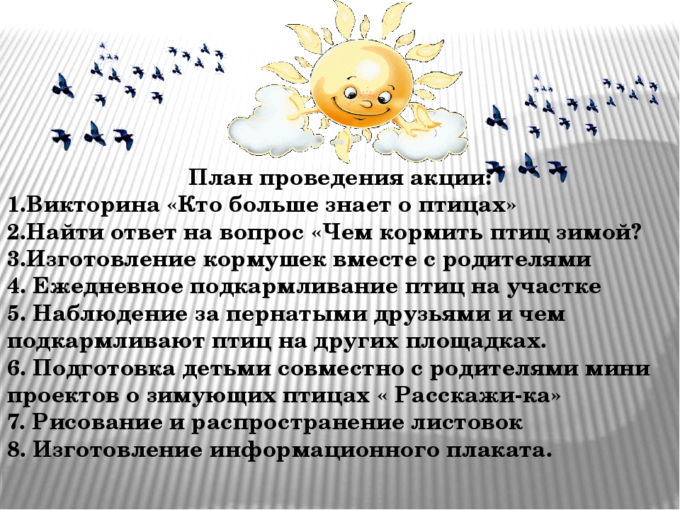 Проект в подготовительной группе "Птицы - наши друзья"
