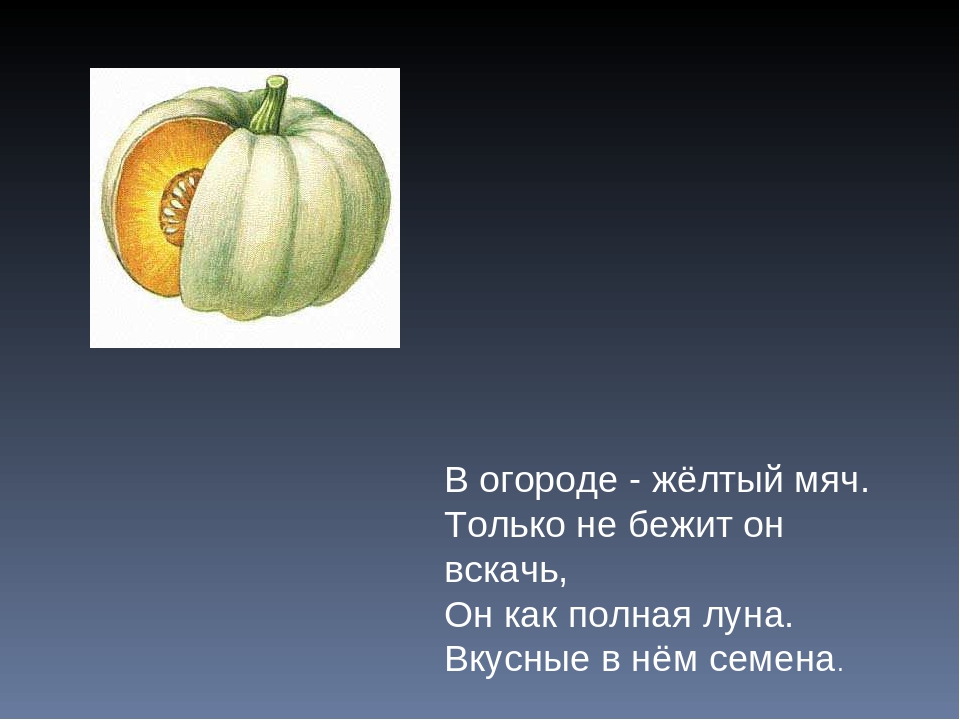 Презентация Загадки про овощи