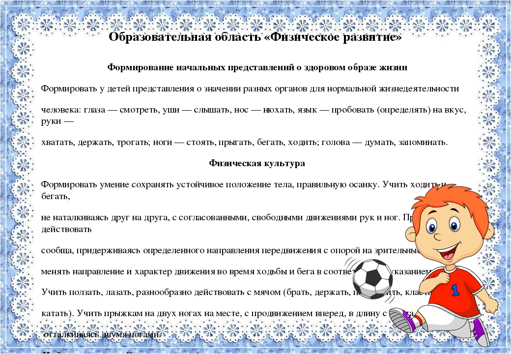 Образовательная деятельность в соответствии с направлениями развития детей 2-3 лет