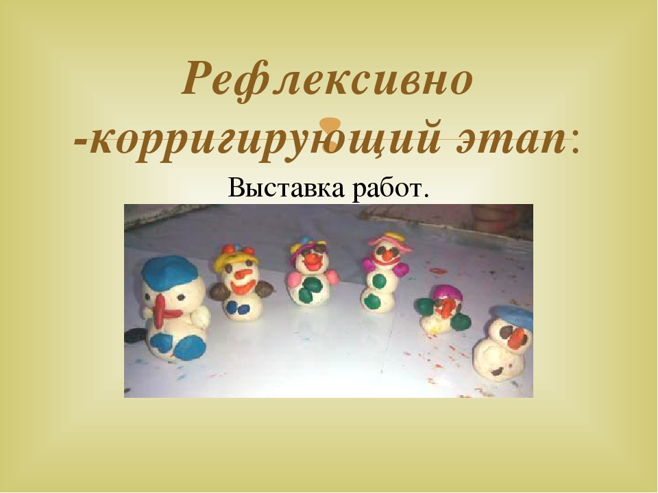 Слайд Лепка Тема: «Снеговик»