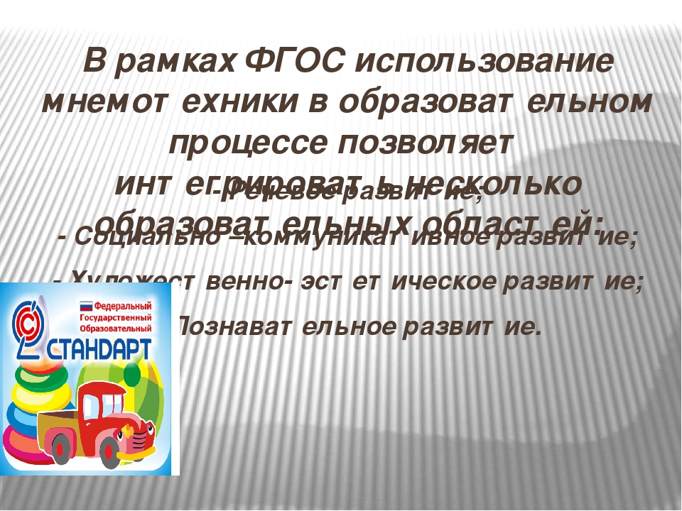 Презентация на тему " Мнемотехника в развитии связной речи дошкольников"