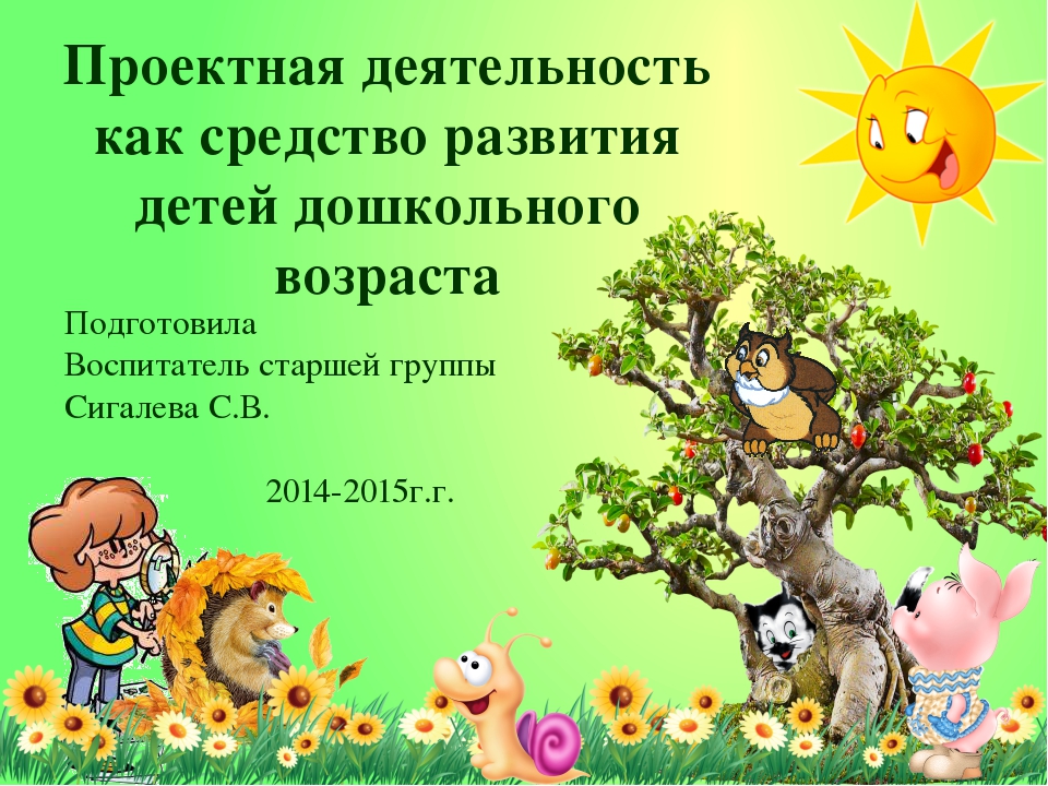 Презентация "Проектная деятельность как средство развития детей дошкольного возраста"