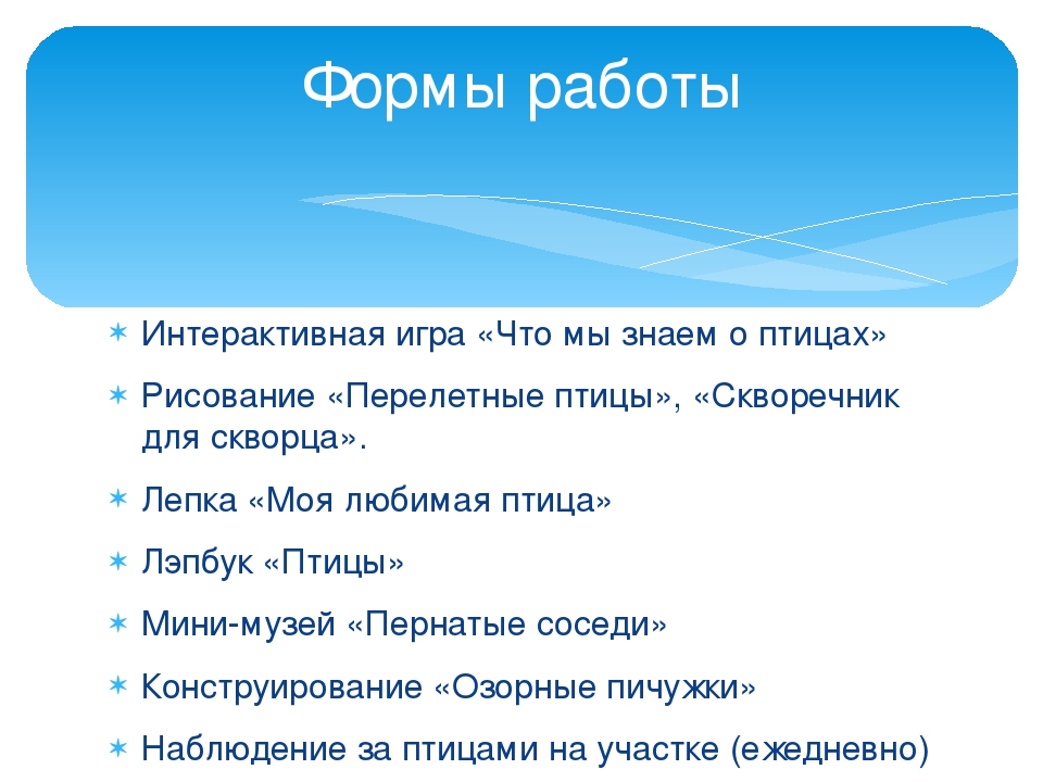 Проект по формированию экологических представлений детей старшего дошкольного возраста "Недвижимость для птиц"